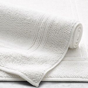 Restoration Hardware Luxurious Turkish Cotton White Bath Mat 20” x 34” NWOT